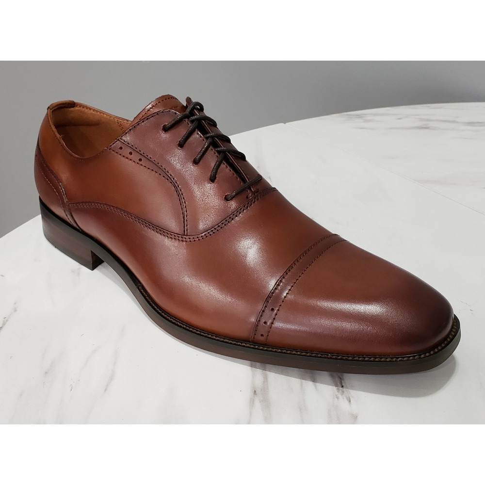 Florsheim Sorrento CT OX Oxford Cap Toe Lace Up Dress Shoes Cognac Size 9.5